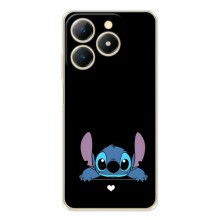 Чехол с принтом Стич на RealMe Note 70 (Стич на черном)