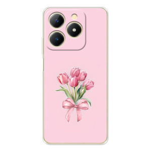 Чохол з розовим принтом для RealMe Note 70