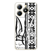 Чехол с украинским гербом на RealMe Note 70 – Герб с вишивкой