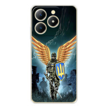 Чехол с украинским воином на RealMe Note 70 (Крылатый воин)
