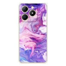 Чехлы с тематикой "Мрамор" на Реалми Ноты 70 – Фиолетовый мрамор