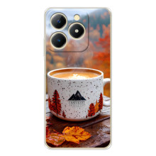 Чехол с уникальным дизайном «Осень с кофе» для RealMe Note 70 – Кофе на природе