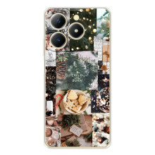 Рождественские, Праздничные Чехлы для РеАлМe Нота 70 (Рождественский коллаж)