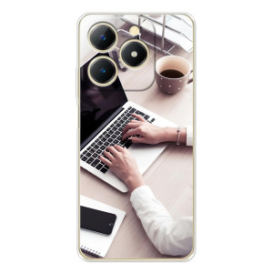 Силиконовый бампер (Работники) на RealMe Note 70 – Офисный работник