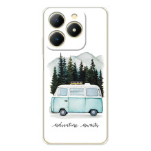 Силиконовый бампер с картинкой машины на RealMe Note 70 (Домик на колесах)