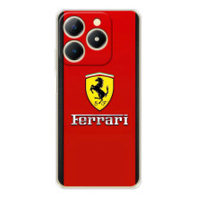 Силиконовый бампер с картинкой машины на RealMe Note 70 (Ferrari Logo)