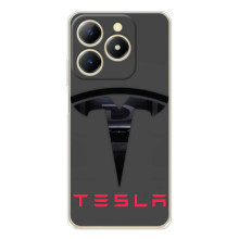 Силиконовый бампер с картинкой машины на RealMe Note 70 (Logo TESLA)