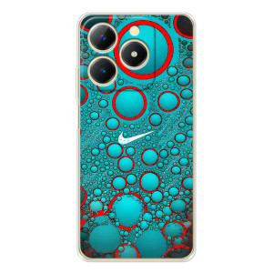 Силиконовый Чехол на RealMe Note 70 с картинкой Nike – Найк зеленый