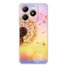 Силиконовый Чехол с одуванчиками на RealMe Note 70 – Цветок-одуванчик