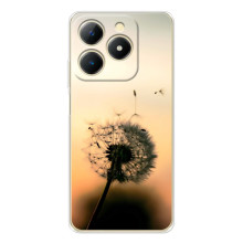 Силиконовый Чехол с одуванчиками на RealMe Note 70 – Роздумаханый одуванчик
