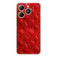 Текстурный Чехол Louis Vuitton для Реалми Ноты 70 – Красный ЛВ