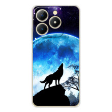 Защитные чехлы для РеАлМe Нота 70 (AlphaPrint) (ХИТ продаж) ВОЛК (Волк на луну)