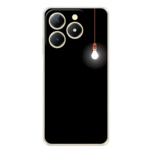 Чохол з картинками на чорному фоні для Realme Note 70T – Лампочка