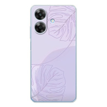 Чехол цветочный дизайн для Realme Note 70T – Монстера фиолетовая