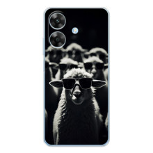 Чехол с принтом стильные животные для Ноте 70Т – Овечка в очках