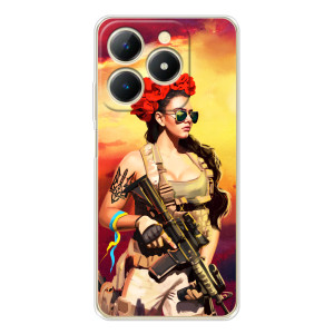 ЗСУ Чехлы (TPU) для Realme Note 70T (Женщина солдат)