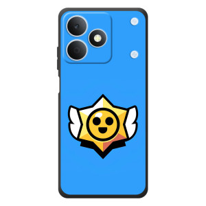 Бампер (ТПУ) с принтом Brawl Stars на Риалми Ноут 80 (Значок)