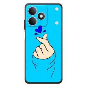 Чохол (Знак сердечка) для RealMe Note 80 (Сердечко на синоьому)