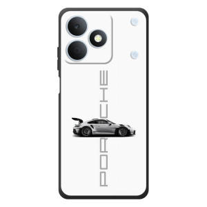 Чехол с авто Порше для RealMe Note 80 – белый Порше