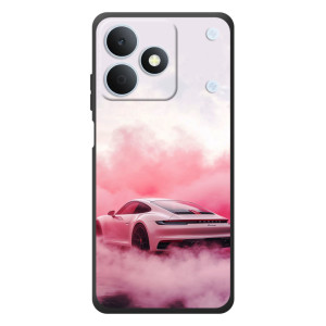 Чехол с авто Порше для RealMe Note 80 – Розовый Порше