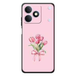 Чехол с розовым рисунком для RealMe Note 80