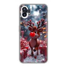 Яркий чехол для RealMe P3 Ultra с Зимними Оленятами – Олень среди подарков