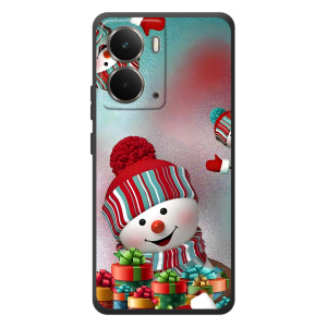 Чехлы на Новый Год RealMe P3 (Снеговик в шапке)