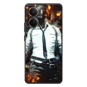 Силиконовый чехол с картинкой "Герой Pubg" на RealMe P3 (Man Пубг)
