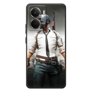 Силиконовый чехол с картинкой "Герой Pubg" на RealMe P3 (Пабг)