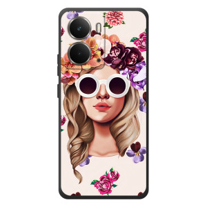 Чехол с картинкой Модные Девчонки RealMe P3 (Девушка в очках)