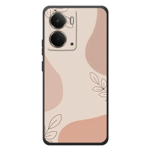 Чехол цветочный дизайн для RealMe P3 (Коричневый фон)