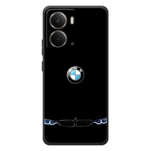 Силиконовый бампер с картинкой машины на RealMe P3 – Черный BMW