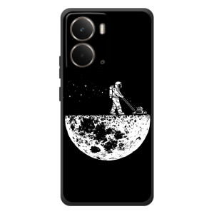 Силиконовый Чехол с принтом "Космонавты" на RealMe P3 – Космонавт