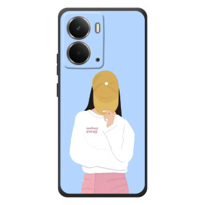 Силиконовый Чехол на RealMe P3 с картинкой Стильных Девушек – Желтая кепка