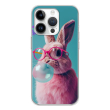 Чехол с принтом стильные животные для РеалМе Р4 – Кролик в очках