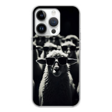 Чехол с принтом стильные животные для РеалМе Р4 – Овечка в очках