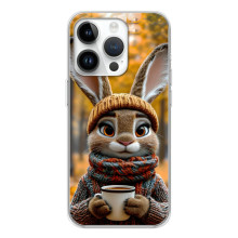 Друкований чохол 'Звірята з кавою' для RealMe P4 – Зайчик з кавою