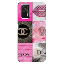 Чехол (Dior, Prada, YSL, Chanel) для Realme Q3 (Модница)