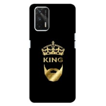 Чехол (Корона на чёрном фоне) для Реалми Кю 3 – KING