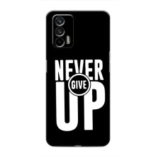 Силиконовый Чехол на Realme Q3 с картинкой Nike (Never Give UP)