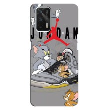 Силиконовый Чехол Nike Air Jordan на Реалми Кю 3 (Air Jordan)