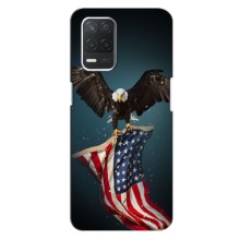 Чехол Флаг USA для Realme Q3I – Орел и флаг