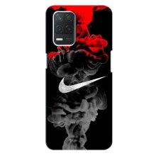 Силиконовый Чехол на Realme Q3I с картинкой Nike (Nike дым)