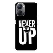 Силиконовый Чехол на Realme V30 с картинкой Nike (Never Give UP)