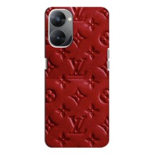 Текстурный Чехол Louis Vuitton для Реалми В30 – Красный ЛВ