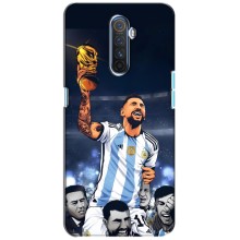 Чехлы для Realme X2 Pro (Leo чемпион) (AlphaPrint) (Месси с кубком)