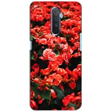 Чехлы с Цветами для Realme X2 Pro (VPrint) (Цветы красные)