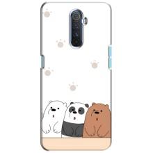 Чехлы с изображением разных животных для Realme X2 Pro (Удивленные медвеженки)