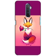 Чехлы с картинкой Лисички для Realme X2 Pro (VPrint) (Лисичка с розочкой)
