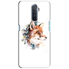 Чехлы с картинкой Лисички для Realme X2 Pro (VPrint) (Лисичка в цветочках)